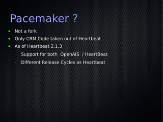 Linux-HA with Pacemaker