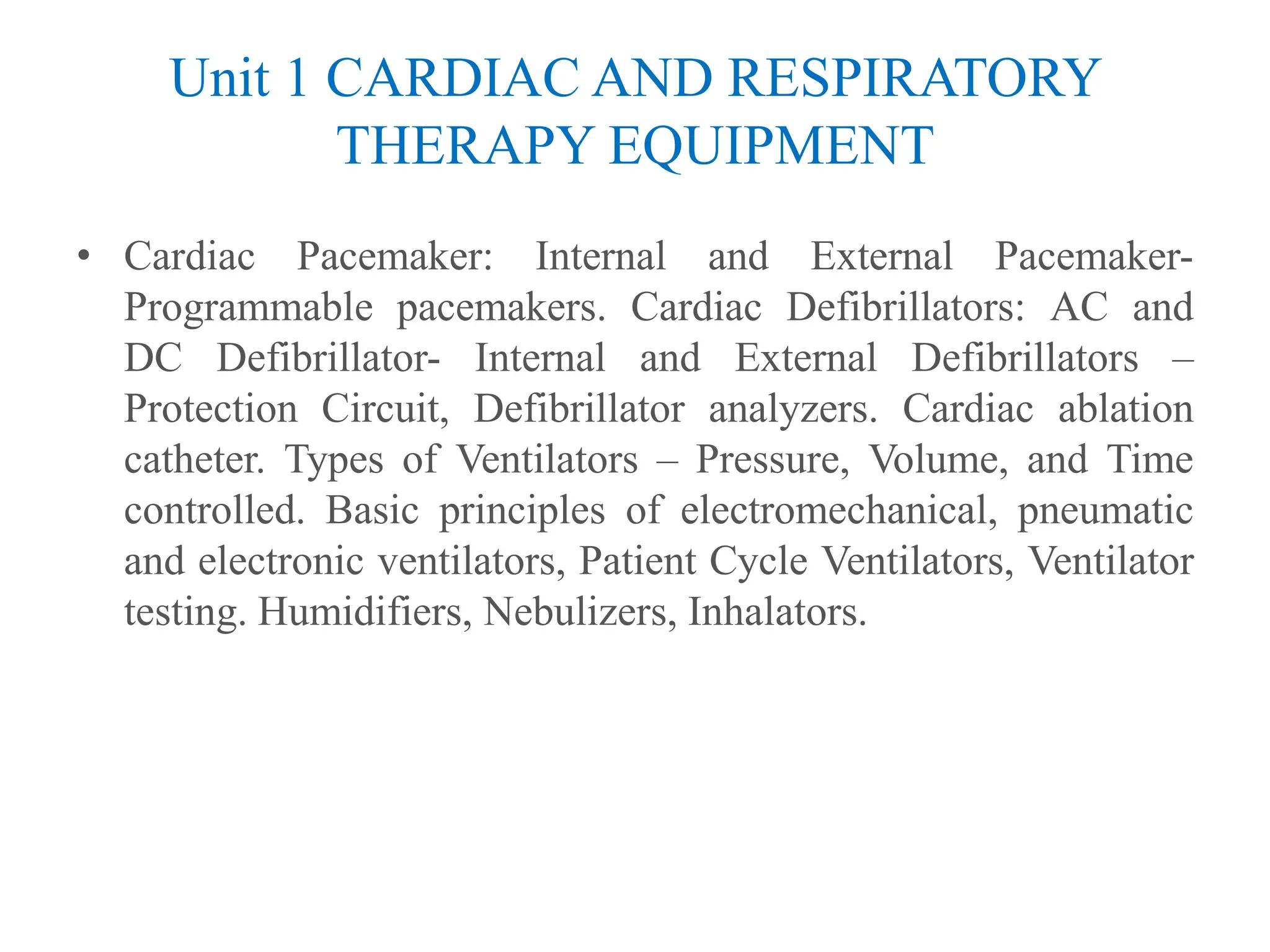 Bio-Medical Therapeutic of in Pacemaker& Respiratory | PPTX
