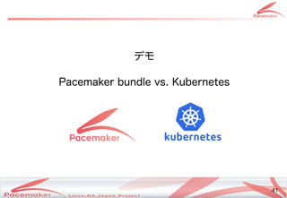 41
Copyright(c) 2011 Linux-HA Japan Project 41
デモ
Pacemaker bundle vs. Kubernetes
 