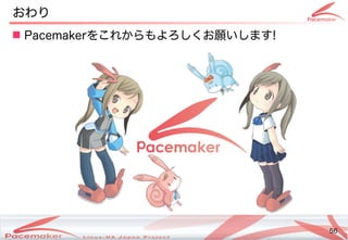 56
Copyright(c) 2011 Linux-HA Japan Project 56
おわり
 Pacemakerをこれから開発コミュニティへのフィードバック・貢献もよろしくお願いしますいします!
 