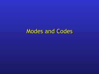 Modes and CodesModes and Codes
 