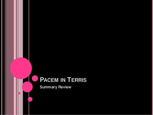 pacem in terris summary pacem in terris summary