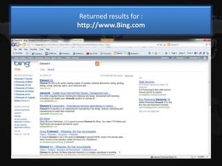 Returned results for :
http://www.Bing.com
 