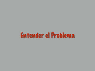 Entender el Problema
 