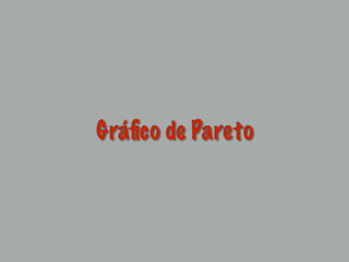 Gráﬁco de Pareto
 