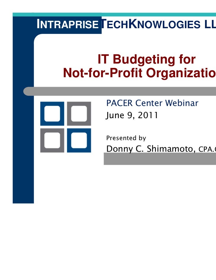 it budgeting for not for profits budgeting in not for profit organizations