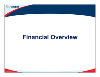Financial Overview
19
 