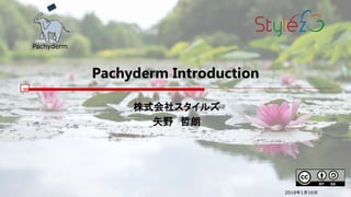Pachyderm Introduction
株式会社スタイルズ
矢野 哲朗
2018年1月16日
 