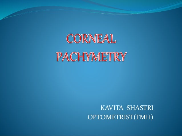 Pachymetry Chart