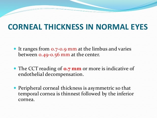 corneal Pachymetry