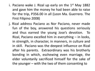 O Paciano Rizal Paciano's strong influence. | PPTX
