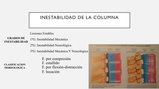 Paciente politraumatizado y lesiones en columna | PPTX