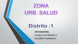 ESTUDIANTES:
DANIELA GUTIERREZ G.
ELIZABETH MAMANI R.
 