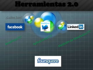 Herramientas 2.0
¿Cuáles Son?
¿Y las que están llegando?
 