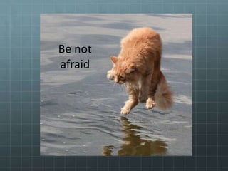 Be not
afraid
 