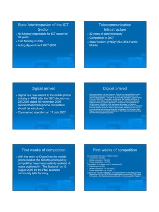 PacINET2008 Politics Of Mobile Phone Competition In PNG by Nathan ...