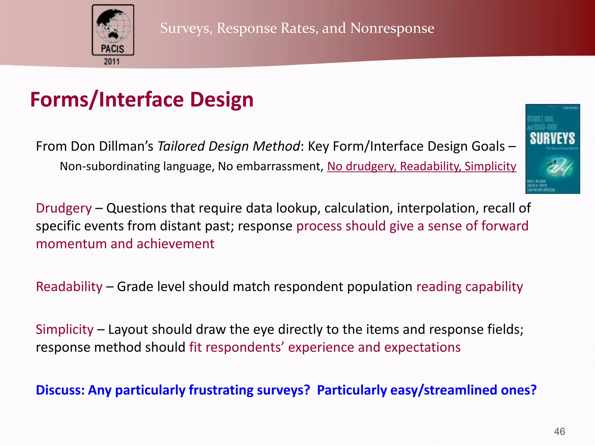 Most people don’t read instructions anyway.  When they do, the instructions often don’t help them respond any better!