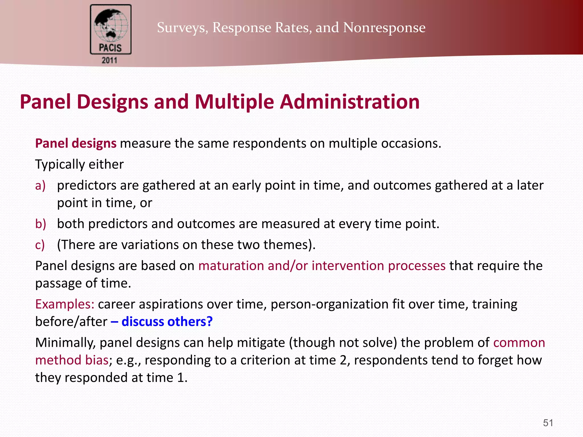 Respondents should feel like demographics are not serving to identify them in their survey responses.