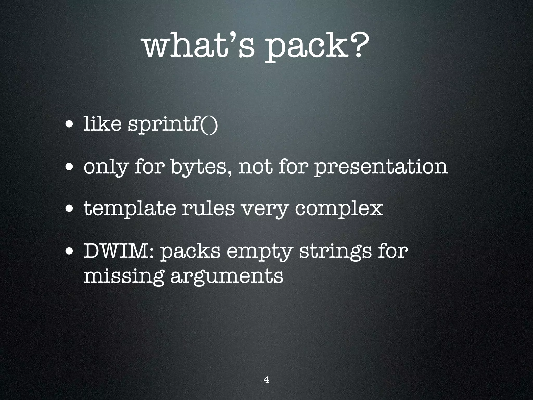 how to hack with pack and unpack