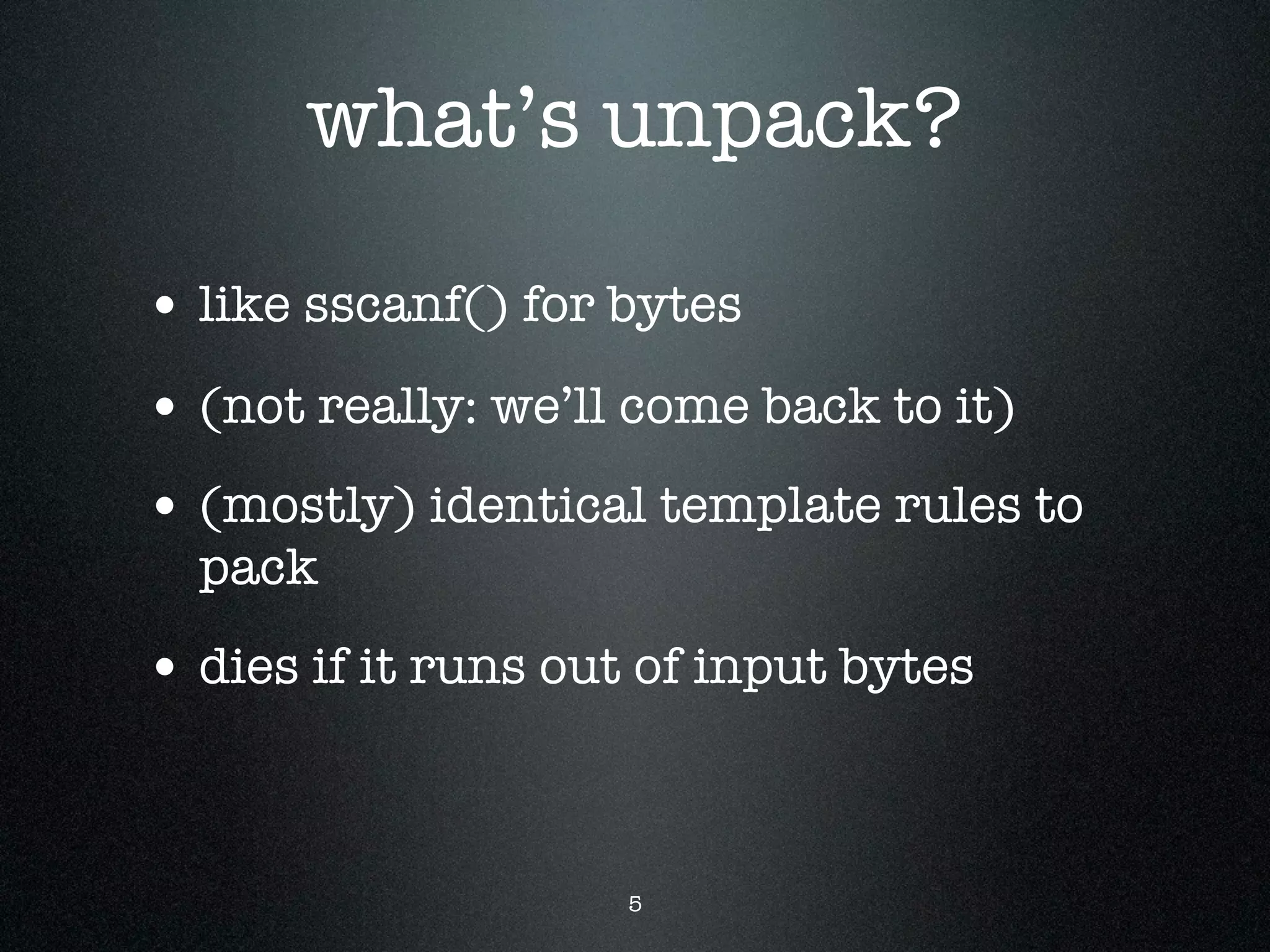 how to hack with pack and unpack