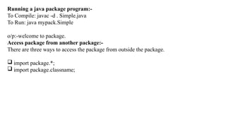 Explore Java packages including built-in and user-defined types ...