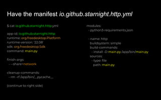 Package a PyApp as a Flatpak Package: An HTTP Server for Example ...