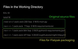 Package a PyApp as a Flatpak Package: An HTTP Server for Example ...