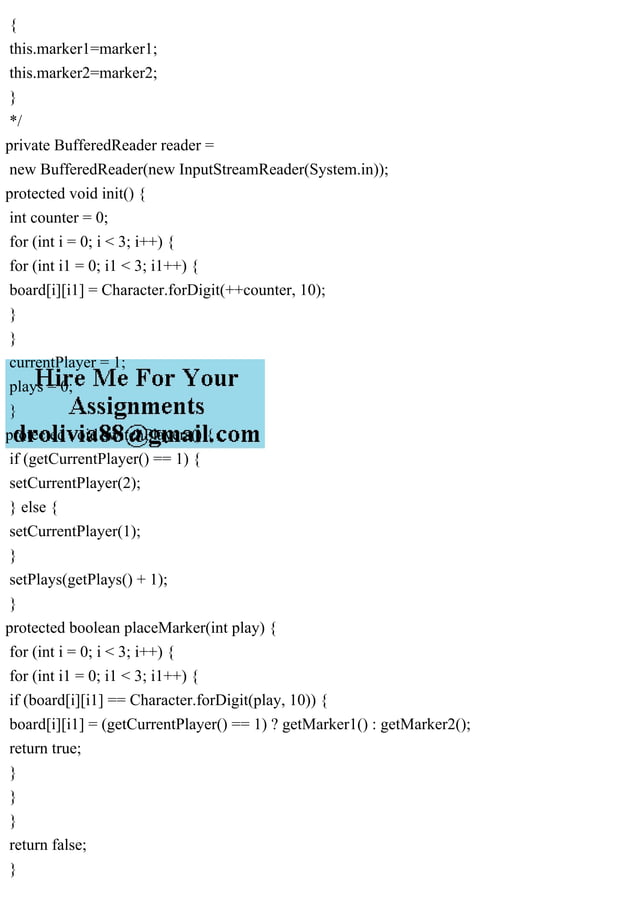 package com.tictactoe; public class Main {public void play() {.pdf ...