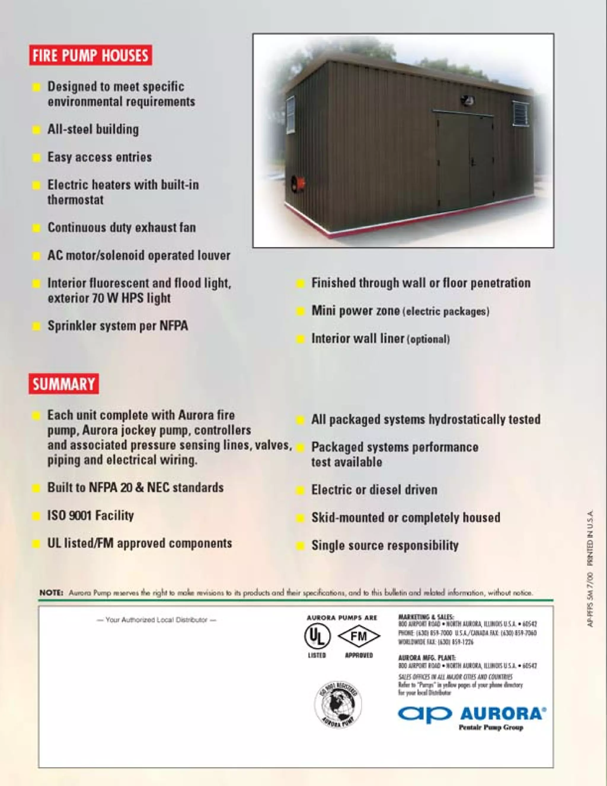Aurora Packaged Fire Pump Systems PDF