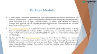 Travel Module Rjo Package Module | Dynamic Packaging Software | PPTX
