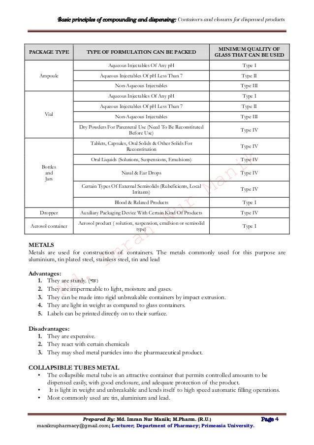 Basic principles of compounding and dispensingprescription, labeling…