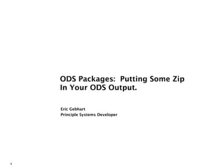 ODS Packages | PDF