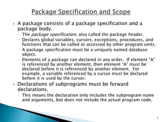 Packages in PL/SQL | PPTX