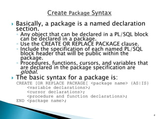Packages in PL/SQL | PPTX