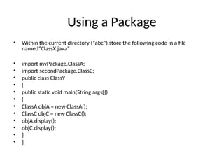 packages in java programming language ppt | PPT