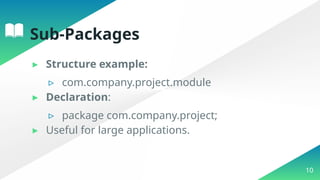 Packages and subpackages in Java with example | PPTX
