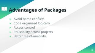Packages and subpackages in Java with example | PPTX