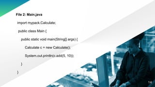 Packages and subpackages in Java with example | PPTX