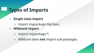 Packages and subpackages in Java with example | PPTX