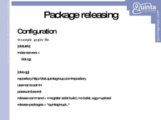 Packages, Releases, QGSkel