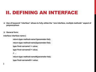 Packages and interfaces | PPT