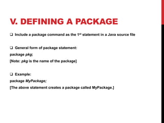 Packages and interfaces | PPT