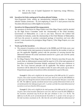 Mega Incentive Maharashtra - Package scheme of incentive | DOCX