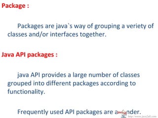 Packages and inbuilt classes of java | PPT