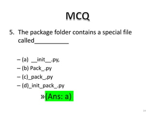 Packages and Datastructures - Python | PPTX