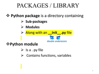 Packages and Datastructures - Python | PPT