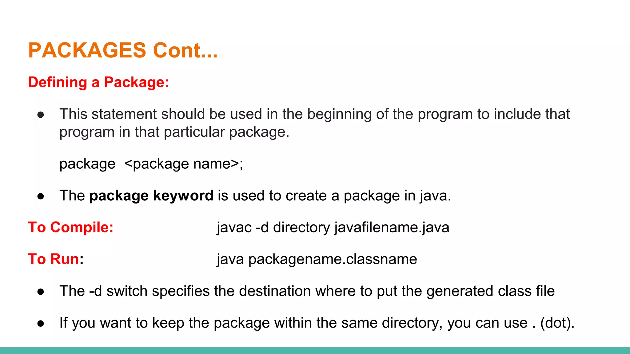 Packages in java | PPTX