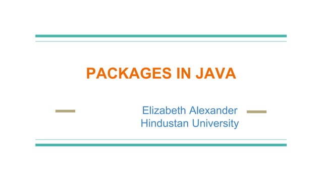 Packages in java | PPTX
