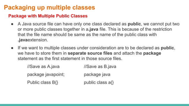 Packages in java | PPTX