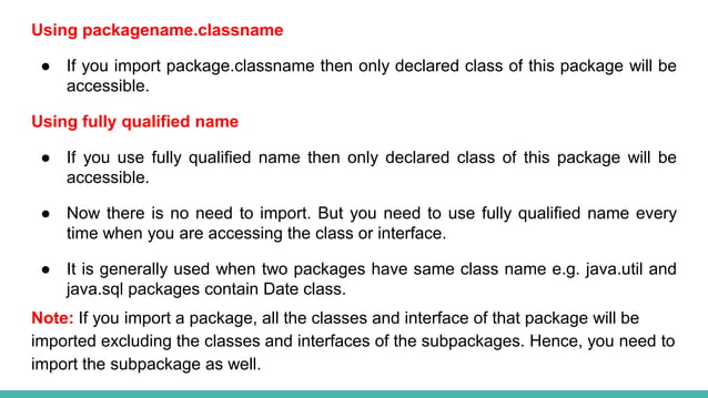 Packages in java | PPTX
